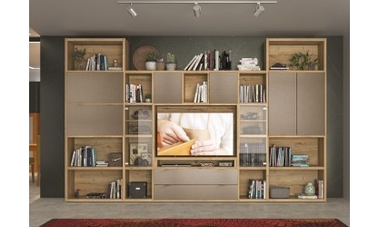 SOHO - Composition TV bibliothèque 